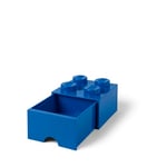 Room Copenhagen Lego Tiroir à Briques, 4 Boutons, 1 tiroir, boîte de Rangement empilable, Bleu Vif