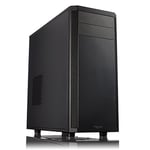 Fractal Design Core 2500 - Compact Mid Tower Computer Case - ATX - Optimized High Airflow and Cooling - 2X 120mm Silent Fans Included - Brushed Aluminium - Water-Cooling Ready - Black