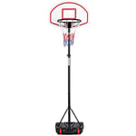 Yaheetech Panier de Basket sur Pied Hauteur Réglable 196-251 cm Portable pour Extérieur avec Support et roulettes Poteau en Fer Antirouille Rouge