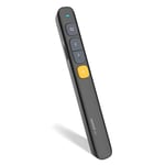 NORWII N29 Pointeur laser, Télécommande de présentation RF 2.4GHz Clicker Powerpoint avec hyperlien et pointeur de présentateur de contrôle du volume (Noir)