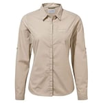 Craghoppers Womens Kiwi Ls Shirt, Desert Sand, 14 EU