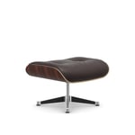 Vitra - Lounge Ottoman, Santos Palisander Polished base, Leather Cat. L40 Leather Premium 87 - Skamler og taburetter - Charles & Ray Eames - Brun - Metall/Tre