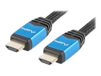 Lanberg - Premium Hög Hastighet - Hdmi-Kabel Med Ethernet - Hdmi Hane Till Hdmi Hane - 3 M - Svart - Stöd För 4K, Stöd För 1080P