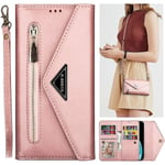 Ny 2023 Kompatibel Samsung Galaxy A41 Avtagbar Crossbody Lanyard Dragkedja Plånbok Handväska