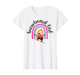 Snowboard Girl Boho Rainbow Winter Sports Snowboarder T-Shirt