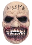 Halloween The Purge Style Kiss Me Bloody Scary Smile Fancy Dress Latex Face Mask