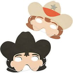 Pack of 4 - Foam Western Masks - Great Western Cowboy Party