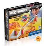 GEOMAG - MECHANICS Challenge Goal - 96 Pièces - Jeu Circuit de Construction Magnétique pour Enfants dès 7 Ans- Fabrique Ton Canon Magnétique à Billes pour Marquer des Buts - Fabrication Suisse