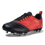 Canterbury Mixte Stampede Team Soft Ground Chaussures de Rugby, Oxy Fire Noir, 36 EU