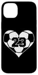 iPhone 14 Plus Soccer Number 23 Jersey Funny Soccer Heart Game Day Case