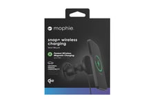 mophie snap+ trådløs opladerholder til bil - magnetisk, ventilationsmontering - + AC-strømadapter - 15 Watt