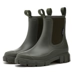 AONEGOLD Bottes De Pluie Femme Caoutchouc Imperméables Antidérapant Légères Wellies Rain Boots Semi-Hautes de Jardinage Chaussures(Noir,39 EU)