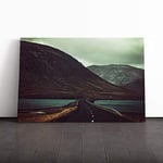 Big Box Art Canvas Print Wall Art Landscape Journey Through Mountains (2) | Mounted & Stretched Framed Picture | Home Decor for Kitchen, Living Room, Bedroom, Hallway, Multi-Colour, 30x20 Inch