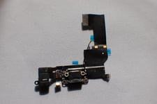 Charging Port Dock Connector, Headphone Jack Flex for iPhone 5s BLACK