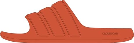 adidas Sandales unisexes Adilette Flow Slides, Semi Impact Orange Semi Impact Orange Semi Impact Orange, 43 1/3 EU