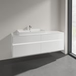 VILLEROY & BOCH COLLARO SERVANTSKAP 160 M/LYS FOR SERVANT VENSTRE 80 CM 4 SKUFFER HVIT HØYGLANS