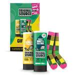 Original Source x Oddballs Gift, Set Mint & Tea Tree Shower Gel, Lemon & Tea Tree Shower Gel, Oddballs Socks, Gifts for Men, 100 Percent Natural Fragrance, Vegan, Cruelty Free