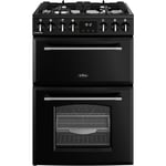 Belling MRA FARMHOUSE 60 444411813 - Black Dual Fuel Cooker - Double Oven, 4 Burners, AirFry - A Energy Rating