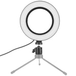 Tosuny LED Ring Light,6 inch Mini LED Camera Light,Dimmable LED Camera Light for makeup, live, makeup, tattoos, YouTube, video production.