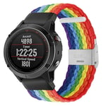 Flettet elastisk armbånd Garmin Fenix 5X - Pride