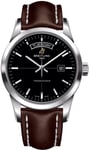 Breitling Watch Transocean Day Date Leather Tang Type