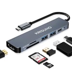 krisuho usbc hub hdmi macbook usb adaptor usb c hub multiport adapter usbc adapter MacBook hdmi adapter macbook air usb adapter type c dongle usb hub usb c Reader for MacBook mac usb adapter