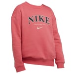 Nike Mens Logo Youth Crewneck Pink Sweatshirt material_cotton - Size Medium