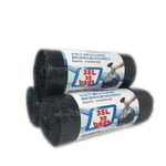 3 Rolls Black Bin Bags Biodegradable Plastic Counts 90 Bags 49 x 60 cm 30L 35 Litre 100% Recycled Trash Bags Bin Liners for Kitchen, Office, Garden, DIY, General Waste or Recycling Rubbish Strong Bags