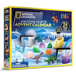 Blue Marble National Geographic Science Kit & Rock Collection Advent Calendar 2024 – Science Advent Calendar with 24 Days of Science Experiments, Gemstones & More for Kids, STEM Projects for Kids Ages