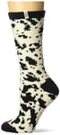 UGG Femme Chaussettes W Leslie Graphic Crew, Gazella Noire et Blanche, Taille Unique