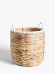 John Lewis Water Hyacinth and White Rope Basket