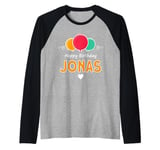 Happy Birthday saying Jonas Raglan Baseball Tee