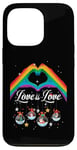 Coque pour iPhone 13 Pro Rainbow Heart Love 's Love LGBT Gay Lesbian Pride Noël