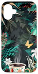 Coque pour iPhone 16 Plus White Pop Art Tropical Magic Book Floral Coffee Books