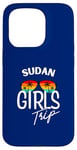 Coque pour iPhone 15 Pro Girls Trip Soudan Voyage Vacances Femmes Soudan