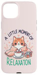 Coque pour iPhone 15 Plus idee cadeau citation drôle relaxation design chat kawaii