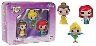 Set Funko Pocket Pop Mini Figurine 07 Belle Ariel Tinker Embrayage - DISNEY