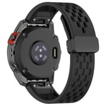 Silikonarmband Sport Garmin Fenix 6X Pro Svart