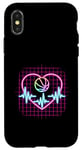 Coque pour iPhone X/XS Heartbeat Panier de basketball Heart Line Pulse Player Sport Basket