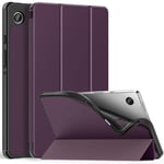 MoKo Coque Compatible avec Samsung Galaxy Tab A9 8,7" 2023 (SM-X110/X115/X117), Étui Trifold Mince Tablette TPU Smart Cover pour Samsung Galaxy Tab A9 8,7" 2023 Tablette, Violet Sombre