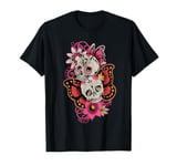 Sugar Skull Butterfly Flowers Day Of The Dead Men Women T-Shirt