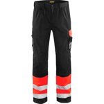 High vis byxor High vis röd/svart