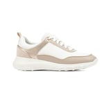 Geox Femme D Alleniee B Basket, Lt Taupe Off White, 37 EU