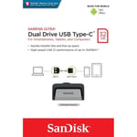 SANDISK Ultra Dual 32Gb 3.1 USB-minne - Grå