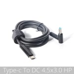 1.5m 4.5x3.0 HP Câble de chargement USB type-c PD, adaptateur d'alimentation, convertisseur vers prise mâle 14, pour Lenovo Asus Hp, chargeur d'ordinateur portable