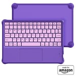 Made For Amazon Kids Wireless Bluetooth Keyboard | Purple, for Fire HD 10 Kids and Kids Pro tablets
