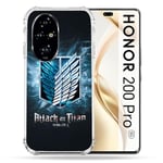 Cokitec Coque Renforcée pour Honor 200 Pro 5G Manga Attaque Titans Noir