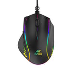 Ant Esports GM600 RGB Wired Programmable Gaming Mouse | 7200 DPI Optical Sensor | HUANO Mouse Switches | 7-Button Design with Macros Support