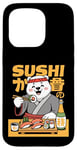 Coque pour iPhone 15 Pro Ours polaire blanc mangeant des sushis mangeant des sushis Kawaii Anime