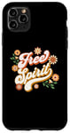 iPhone 11 Pro Max Boho Positive Affirmation Free Spirit Retro 60s 80s Flowers Case